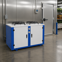 Unité de réfrigération industrielle basse température de type coffre 380V avec compresseur semi-hermétique pour fruits, légumes et fruits de mer (réfrigération par condensation)