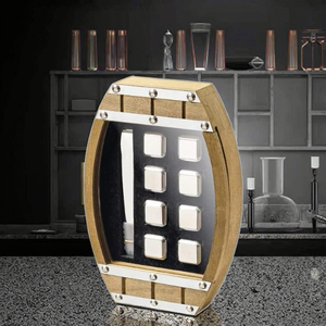 Ensemble cadeau de pierres à <span class=keywords><strong>whisky</strong></span> de luxe, 8 pièces, cubes de glace en acier inoxydable, boîte en bois, pierres réutilisables, accessoires de bar écologiques - Product Image 3