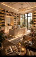 Ensemble de table à manger de luxe italien, ensemble de table à manger contemporain, armoire de cuisine, design de mobilier complet personnalisé pour villa