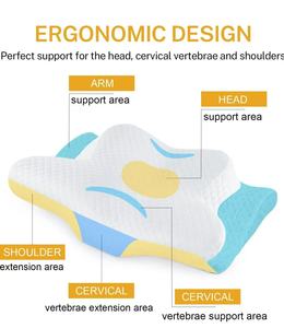 Memory Foam Cervical <b>Pillows</b> for <b>Neck</b> Shoulder Pain Relief <b>Inflatable</b> Massage Features Pillowcase Side Back Stomach Sleepers - Product Image 5
