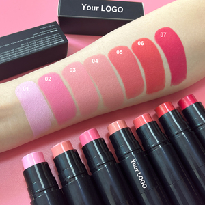 Bâton de joues rose avec logo personnalisable avec pinceau bâtonnets de blush crème blush noirs blush vegan label privé <span class=keywords><strong>stick</strong></span> blush - Product Image 2