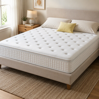 Matelas à ressorts ensachés compressé en rouleau, personnalisé pour la maison, la chambre et l'hôtel