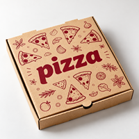 Boîtes à pizza rigides portables en gros avec fermeture magnétique et poignée en papier couché pour la livraison de repas à emporter et la livraison de nourriture pour restaurants