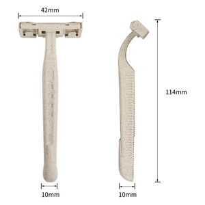 Maquinilla de Afeitar Desechable de Doble Hoja de Acero Inoxidable con Mango de Plástico para Depilación Facial <span class=keywords><strong>y</strong></span> Corporal - Product Image 5
