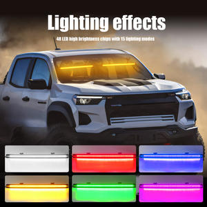 Yosovlamp Pare-brise avant et arrière <span class=keywords><strong>de</strong></span> voiture modifiés avec un à deux feux <span class=keywords><strong>de</strong></span> <span class=keywords><strong>barre</strong></span> longue ranger 48LED feux <span class=keywords><strong>de</strong></span> <span class=keywords><strong>toit</strong></span> d'avertissement - Product Image 5