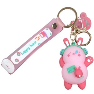2025 Hot Sale High Quality Trendy Car Key Pendant Cute <b>Bag</b> Small Ornament Earphone Mengbao Epoxy Keychain - Product Image 1