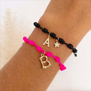 New Fashion 18k Gold Plated Dainty Heart Charm Adjustable Handmade Braided <b>Rope</b> <b>Bracelet</b> for Women Jewelry - Product Image 4