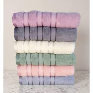 Serviette en tissu éponge 500 GSM Premium, épaisse, absorbante, à rayures, pour les mains et le bain, pour hôtel, salle de bain et spa - Product Image 2