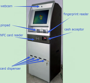 Máy Chấp Nhận Tiền Xu/Tiền Mặt Máy Bán Hàng Tự Động Thiết Bị Đầu Cuối Tài Chính <span class=keywords><strong>Kiosk</strong></span> Thanh Toán Tự Phục Vụ Thẻ RFID Kèm Máy In Vé - Product Image 3