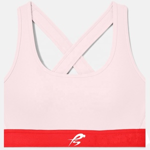Sujetador Deportivo de Nylon 100% para Mujer, Color Sólido, Diseño Cruzado en la Espalda, Cuello en V Profundo, Ideal para Entrenamiento, Running, Gimnasio y Yoga - Product Image 3