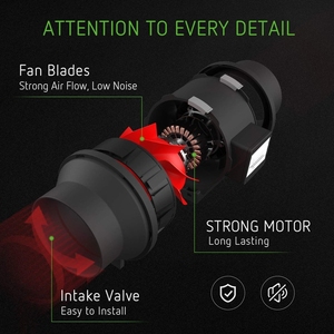 1000 CFM Exhaust <strong>Fan</strong> 12\" <strong>Mixed</strong> <strong>Flow</strong> Inline <strong>Fans</strong> For Bathroom &amp; Hospital 220V Duct <strong>Fan</strong> OEM Supported For Restaurant Industries - Product Image 3