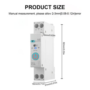 Disjoncteur intelligent WiFi 63A avec compteur d'énergie, relais temporisé et protection contre les fuites, compatible Tuya <span class=keywords><strong>SmartLife</strong></span> - Product Image 6