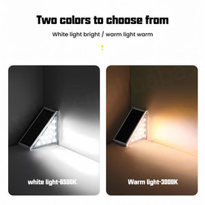 Luz LED Solar Impermeable para Escaleras, Lámpara Solar para Escalones con Lente, para Escaleras del Hogar, Pasillos, Jardín Exterior - Product Image 3