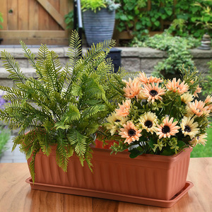 Jardinières rectangulaires en plastique pour plantes aromatiques, pots <span class=keywords><strong>de</strong></span> fleurs pour balcon en vente - Product Image 6