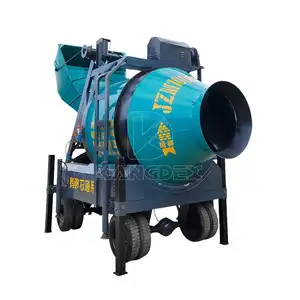 JZM350 Cement Mixing Machine With Skip Tipping Bucket Electric Motor 350L Concrete Drum Mixer With Tilting Hopper