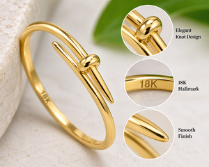 แหวนทอง 18K น้ำหนัก 1.00 กรัม แหวนทองแฟนซีทำมือสำหรับผู้หญิง งานแต่งงาน เครื่องประดับทองอินเดียแบบดั้งเดิม - Product Image 5