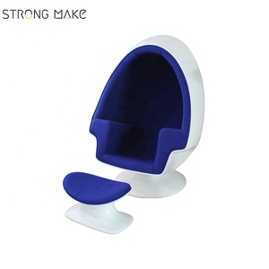 Muebles de diseño moderno de fibra de vidrio de Lee <span class=keywords><strong>oeste</strong></span> estéreo alfa silla con otomana - Product Image 4