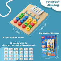 Jeu de société 2 en 1 double face pour l'association des formes et des couleurs, puzzle de tri logique Montessori, jouet éducatif précoce pour enfants de 3 ans et plus
