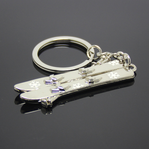 Porte-clés flocon de neige pour chaussures de Skate, cadeaux souvenirs 3D, porte-clés sport, Skis, jeux, porte-clés, Snowboard, ski, métal - Product Image 3