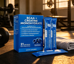 อาหารเสริม BCAA ครีเอทีนโมโนไฮเดรตชนิดผง รสเบอร์รี่รวม สำหรับนักกีฬา - Product Image 3