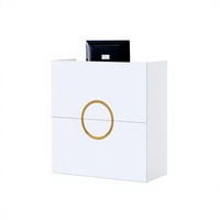 Mini bureau de réception moderne avec comptoir double usage pour hôtel et entreprise en démarrage (start-up)
