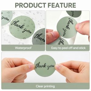 Pegatinas Redondas Personalizadas, Pegatinas de Agradecimiento para Sellado, Pegatinas Decorativas para Empaques de Alimentos y Bebidas - Product Image 4