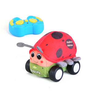 Voiture RC <span class=keywords><strong>Coccinelle</strong></span> en Peluche Musicale 2,4 GHz Interessante et Douce avec Fonction Blocs de Construction - Product Image 1
