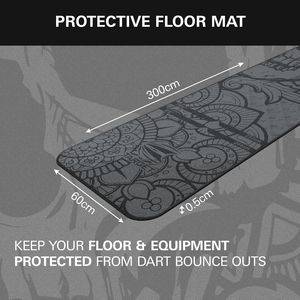 Tapis <span class=keywords><strong>de</strong></span> protection <span class=keywords><strong>de</strong></span> sol en caoutchouc antidérapant 100 % nylon personnalisé avec oche surélevée pour l'entraînement et la pratique des jeux <span class=keywords><strong>de</strong></span> fléchettes – Vente en gros - Product Image 2