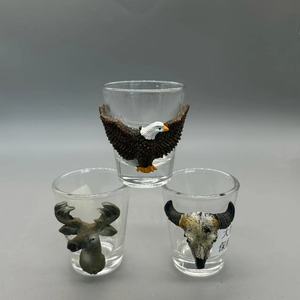 Gelas bening dekorasi hewan resin 3d kaca - Product Image 3