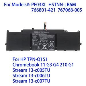 แบตเตอรี่แล็ปท็อปคุณภาพ HSTNN-LB6M PE03XL สำหรับ <span class=keywords><strong>HP</strong></span> TPN-Q151 <span class=keywords><strong>Chromebook</strong></span> <span class=keywords><strong>11</strong></span> G3 <span class=keywords><strong>G4</strong></span> 210 G1 36WH 10.8V - Product Image 2