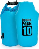 Bolsa Impermeable de PVC y TPU para Exteriores, con Separación para Objetos Secos y Húmedos, 30L, para Buceo y Natación, con Cierre Enrollable de PVC