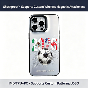<span class=keywords><strong>Coque</strong></span> antichoc en TPU mat avec cadre de protection d'objectif, motif drapeau Amérique du Nord Football 2026, pour <span class=keywords><strong>iPhone</strong></span> 17 16 15 14 13 <span class=keywords><strong>Pro</strong></span> Max - Product Image 4
