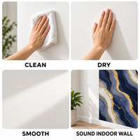 Papier peint auto-adhésif en marbre blanc et or marine avec surface PET nettoyable pour les murs décoratifs intérieurs