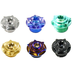 Bouchon de vidange d'huile en titane à tête hexagonale, poli, filetage métrique, pour moteur de moto, avec embout étoile, couleur personnalisée, autobloquant - Product Image 4