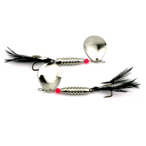 Leurre de pêche artificiel en métal de 7,7 cm et 11 g, spinnerbait et cuillère de pêche pour la pêche au bar, au brochet, à la truite, à la perche, au zander et au crappie - Product Image 6