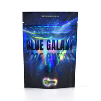 Sacs d'emballage en plastique personnalisés avec logo imprimé, sacs Mylar holographiques arc-en-ciel, sachets refermables anti-odeur avec fermeture éclair, pochettes verticales