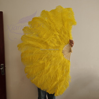 Éventail en Plumes d'Autruche Grand et Moelleux, Teintes Colorées, Idéal pour Spectacles de Danse, Carnavals et Décoration - Offre Spéciale