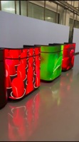Écran LED incurvé portable, comptoir de DJ mobile pour boîte de nuit, pub, événement