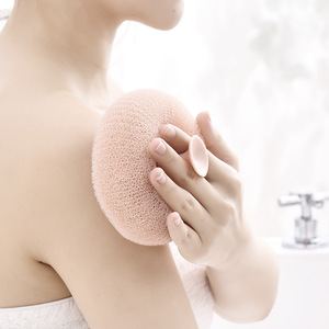 Bath <b>Sponge</b> Oval Foaming <b>Exfoliating</b> Massage Bath Ball For Men Women General Use Beige Pale Blue Balsam Pink Blood Red - Product Image 2