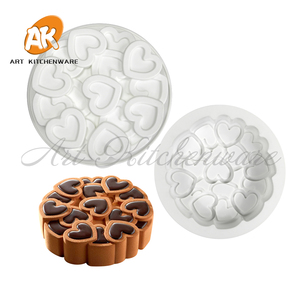 <span class=keywords><strong>AK</strong></span> Heart 3D Chocolate Mousse molde de silicona para pastel para boda helado pastel molde de silicona para hornear Pan pastelería bandeja para hornear - Product Image 6