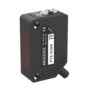 Capteur photoélectrique carré AKUSENSE PTE à portée réglable, diffuse/à faisceau traversant/rétroréfléchissant, détection optique 0,005-30 m, L./D. en marche - Product Image 1
