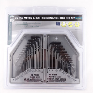 Set di chiavi esagonali importate Pro'sKit 30 strumenti metrici e pollici 8Pk-027 custodia di garanzia di 1 anno inserita nell'imballaggio della scatola - Product Image 6