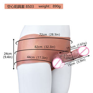 BEIXIU Dildo a Doppia Testa con Cinturino, in Silicone, per Eiaculazione, Plug Vaginale, Cavo, per Masturbazione, Indossabile, Manicotto per Ingrandimento del Pene, Impermeabile - Product Image 2