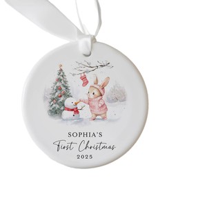 <span class=keywords><strong>Porte</strong></span>-clés personnalisé disques acryliques nom personnalisé Photo personnalisé bébé premier ornement de Noël ornements d'arbre de Noël - Product Image 5