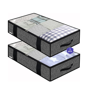 Foldable Underbed Blanket Clothes Non Woven Fabric Organizer Container Storage <b>Bag</b> - Product Image 2