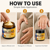 Crème analgésique au venin d'abeille pour les douleurs articulaires et musculaires, l'arthrite et les douleurs au genou - Usage externe pour les personnes âgées et les adultes