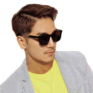 Nouvelle mode coréenne, lunettes de soleil rétro de luxe pour hommes, lunettes de soleil carrées polarisées avec logo personnalisé, lunettes de soleil semi-métalliques pour femmes - Product Image 1