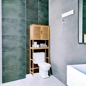 Armoire de rangement pour salle de bain, armoire à 2 portes en <span class=keywords><strong>bambou</strong></span>, organisateurs de rangement, conteneurs de rangement, accessoires de salle de bain, meubles de salle de bain - Product Image 6