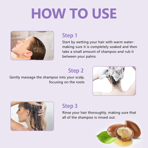 Shampooing et après-<span class=keywords><strong>shampoing</strong></span> violet tonifiant en laiton sans sulfate de marque privée pour cheveux blonds décolorés, argentés et bruns - Product Image 6
