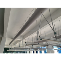 Conduit d'air en tissu HVAC isolé et flexible, durable, 20 ans de garantie, alimentation électrique, conception industrielle, pour gymnases, écoles, sous-sols
